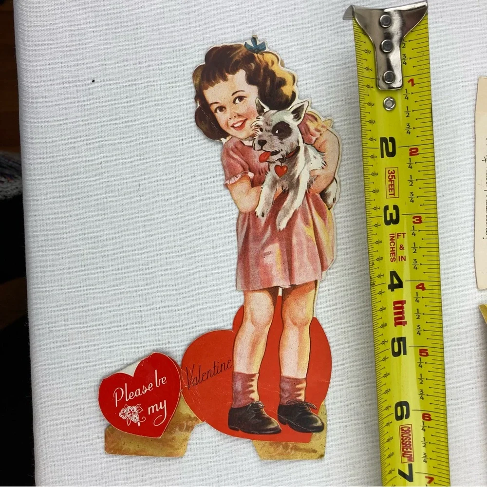 Vintage 1920's - 1940's Die Cut Valentine's Day Cards Lot Set 9 Collection